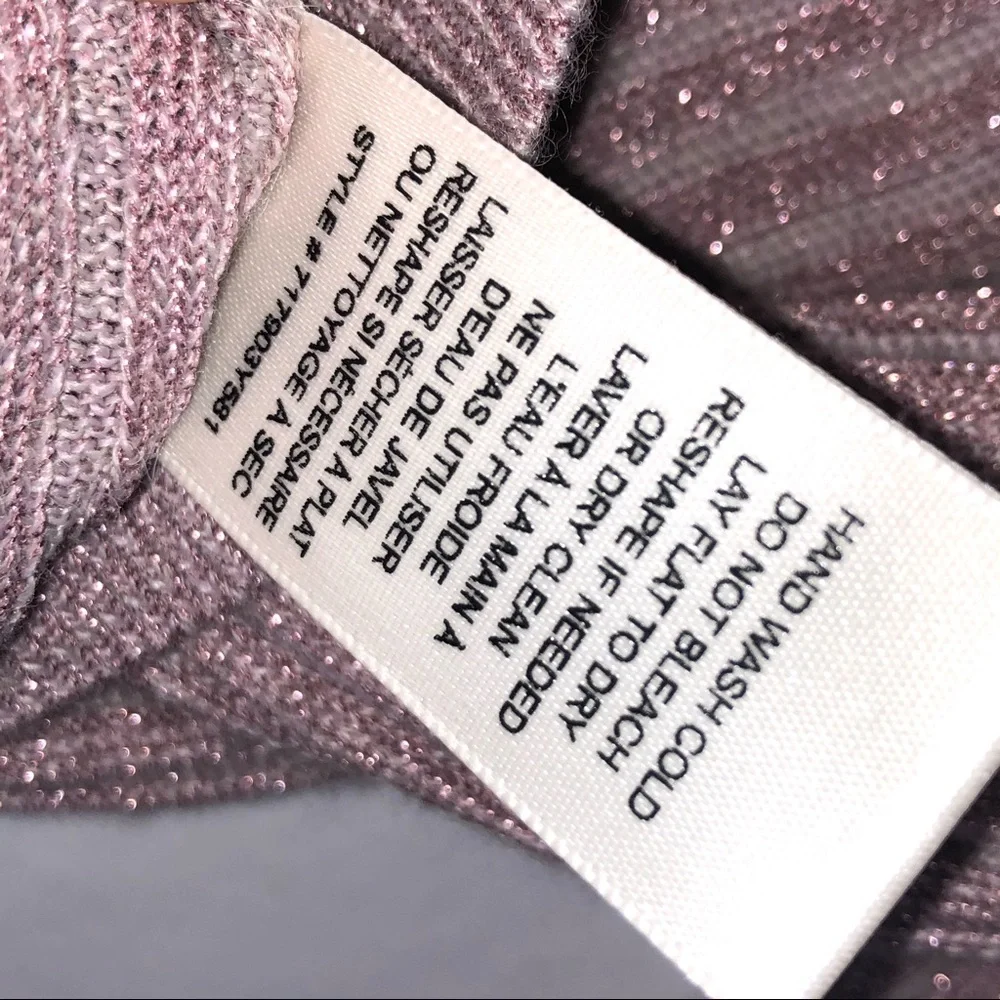Rebecca Taylor Metallic Ribbed Scoop Neck Sweater
